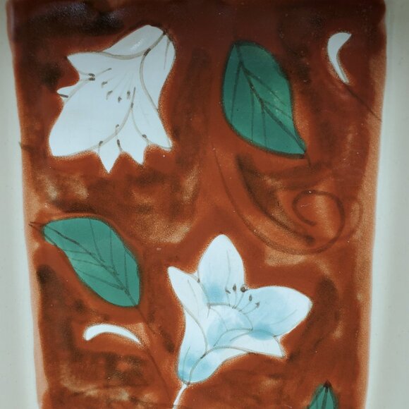 Pfaltzgraff Mission Flower Divided Serving Dish 3 Part Relish Dish - Picture 3 of 7